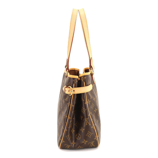 Louis Vuitton Monogram Batignolles Horizontal Tote Bag Brown Gold Metal Fittings