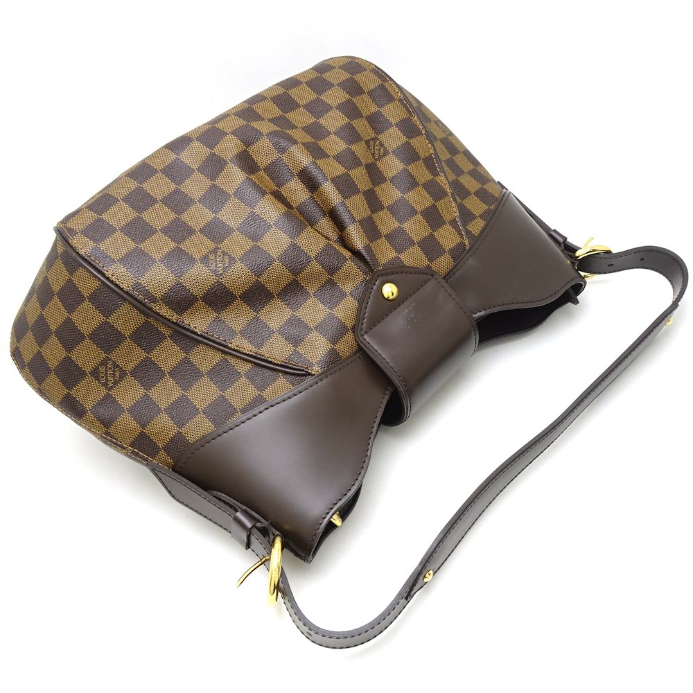 Louis Vuitton Damier Sistina MM Ebene Shoulder Bag Brown
