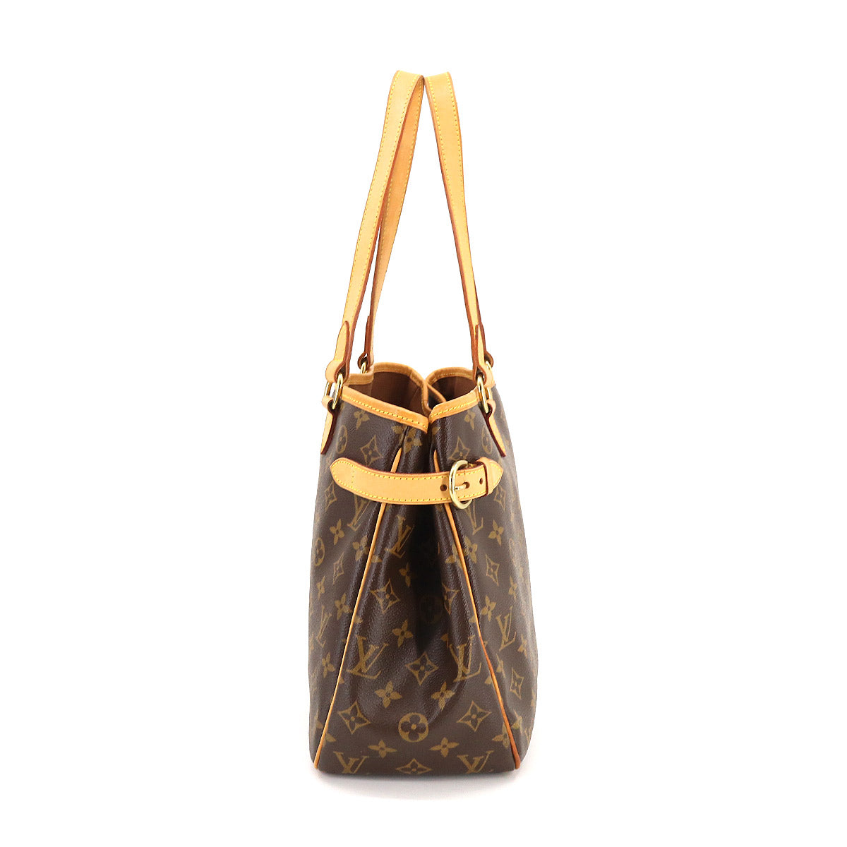 Louis Vuitton Monogram Batignolle Orizontal Tote Bag Brown Gold Metal Fittings