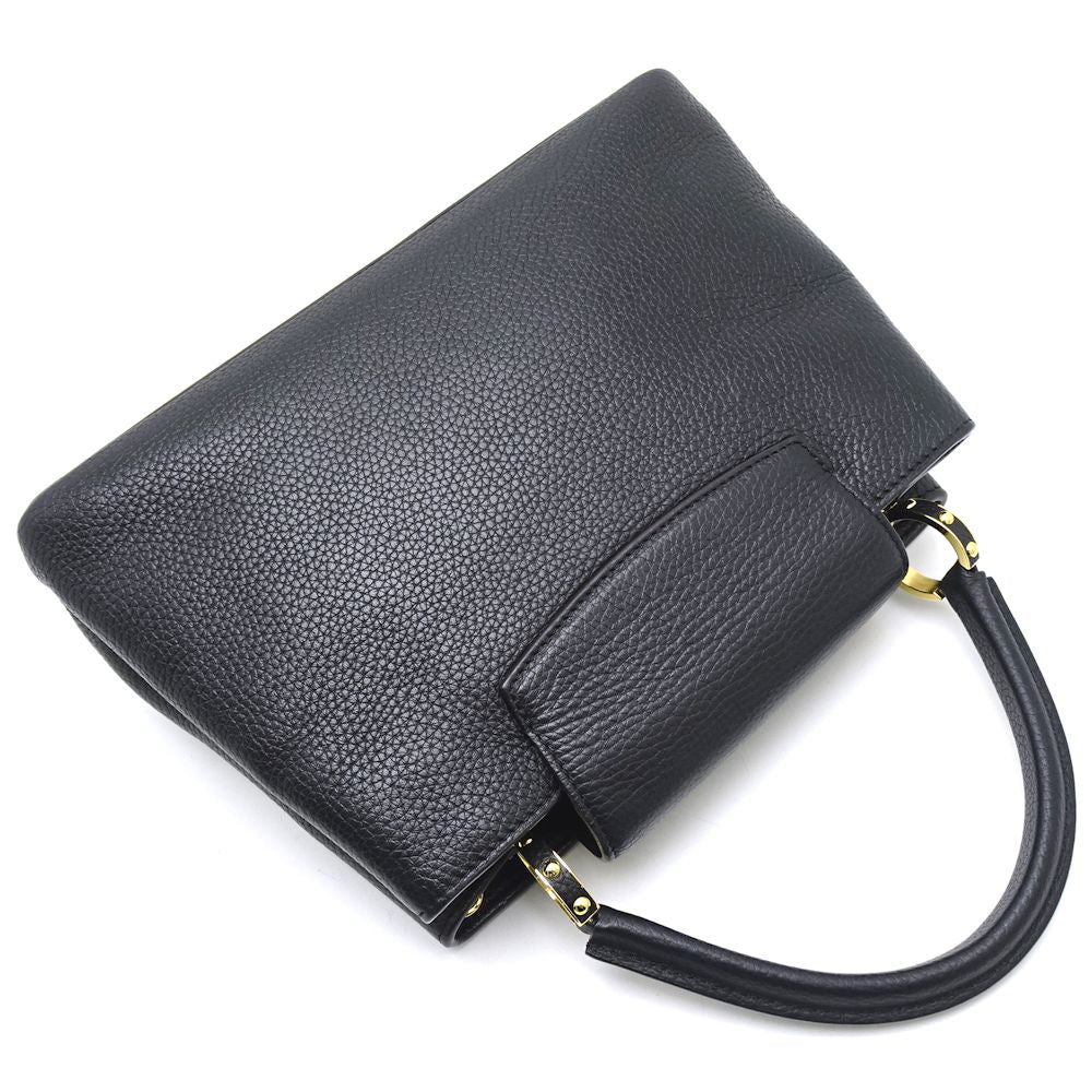 Louis Vuitton Capucines PM Taurillon Leather Noir 2WAY Bag Black