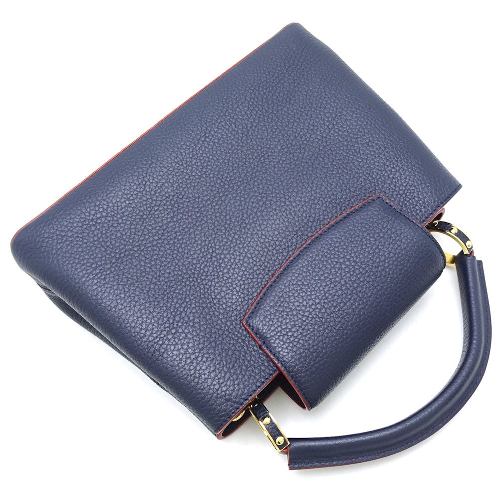 Louis Vuitton Capucines BB Taurillon Leather Marine Rouge