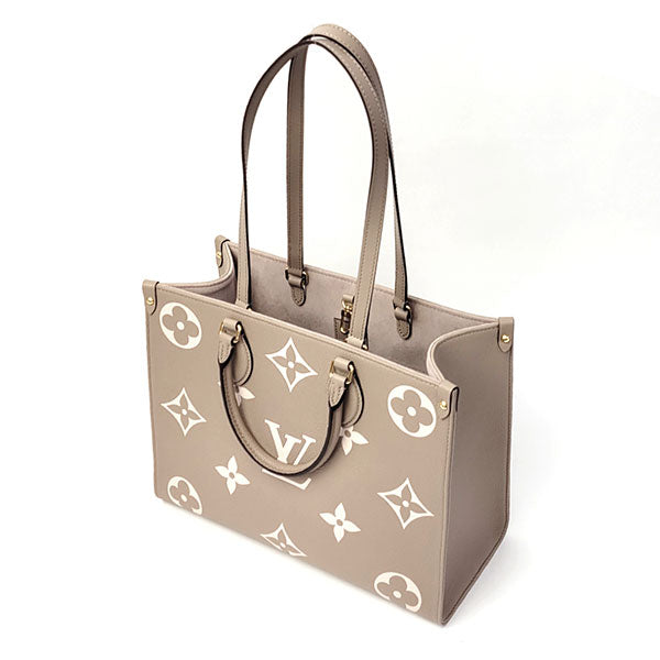 Louis Vuitton On The Go MM Handbag Monogram En Plant Tourtrell Creme