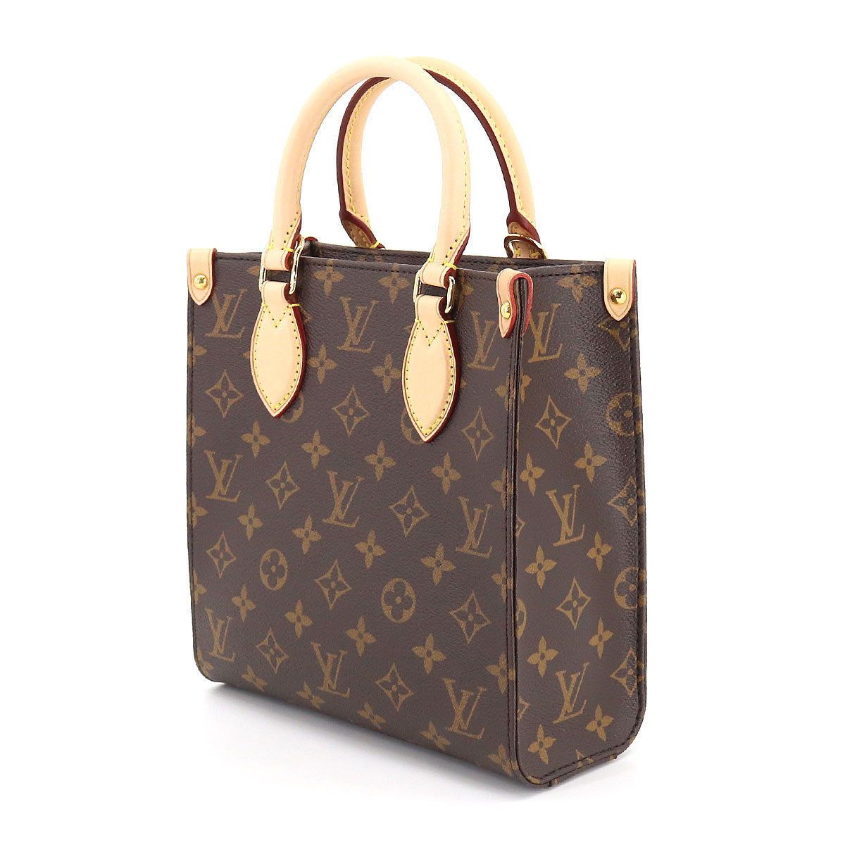 Louis Vuitton Monogram Sac Plat BB 2 Way Hand Shoulder Bag Brown