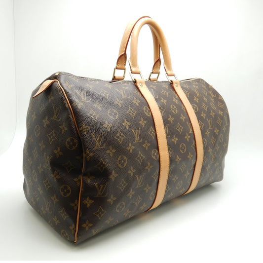 Louis Vuitton Monogram Keepall 45 Brown Boston Bag