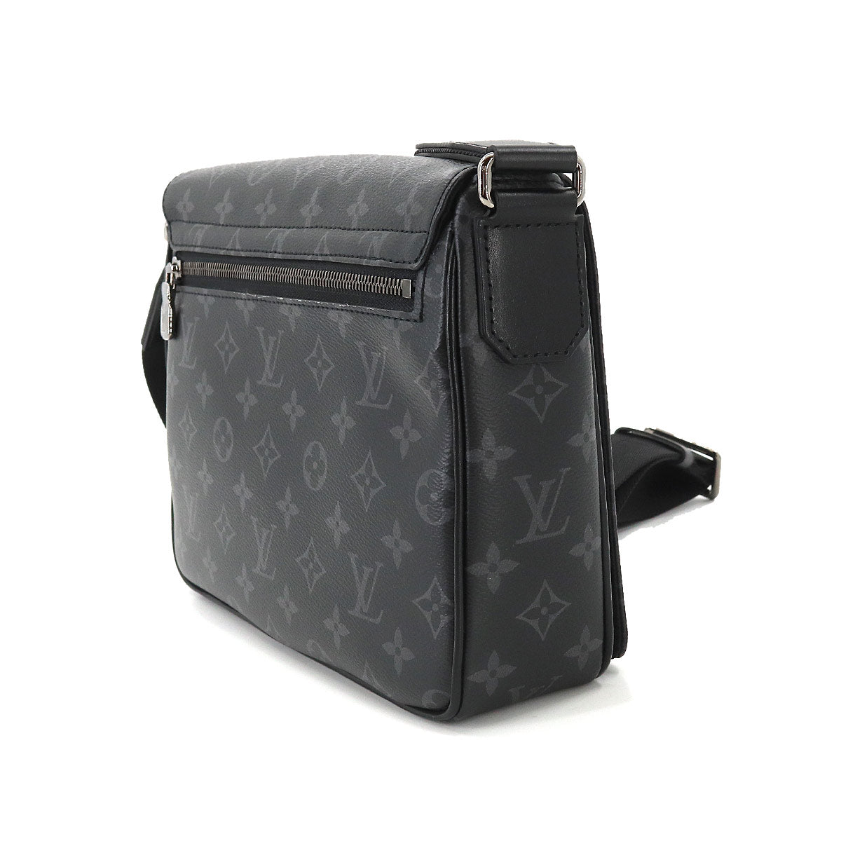 Louis Vuitton Monogram Eclipse District PM Shoulder Bag Black