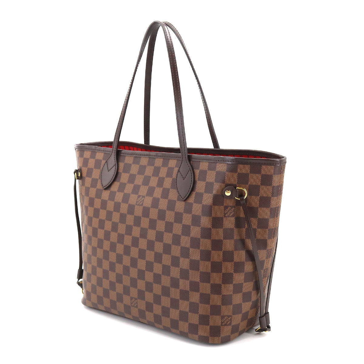 Louis Vuitton Damier Neverfull MM Tote Bag Ebene Brown