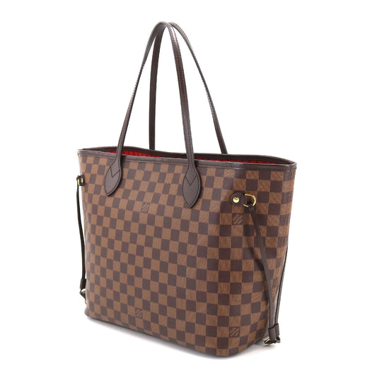 Louis Vuitton Damier Neverfull MM Tote Bag Ebene Brown
