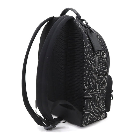 Louis Vuitton Backpack Multi-pocket Rucksack Nylon Leather Black