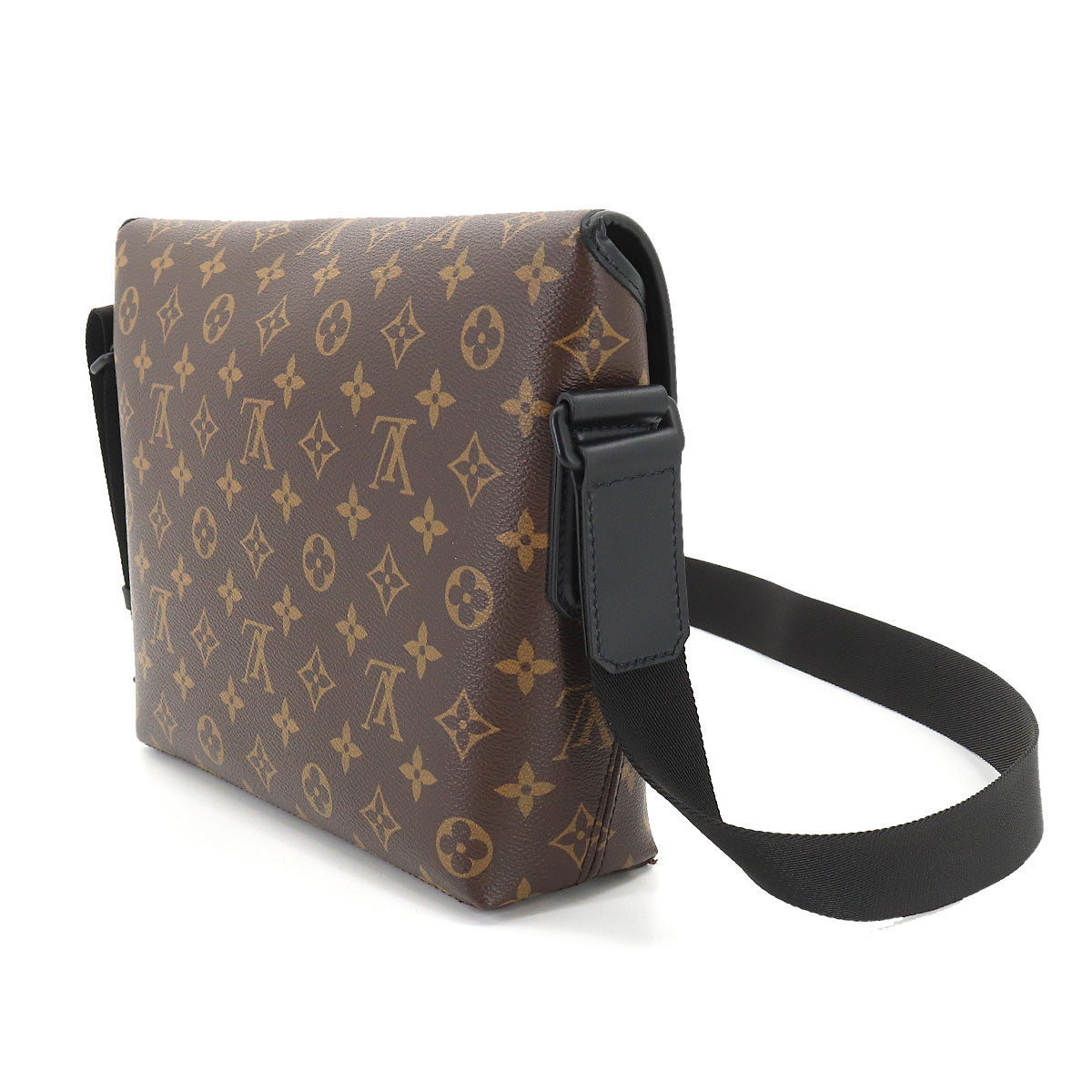Louis Vuitton Monogram Macassar Magnetic Messenger Shoulder Bag Brown Noir