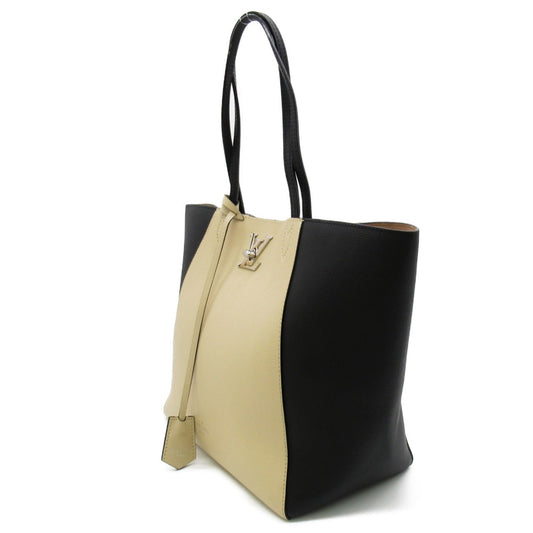 Louis Vuitton Lock Me Cover Tote Bag Taurillon Leather Black Vannie Noir