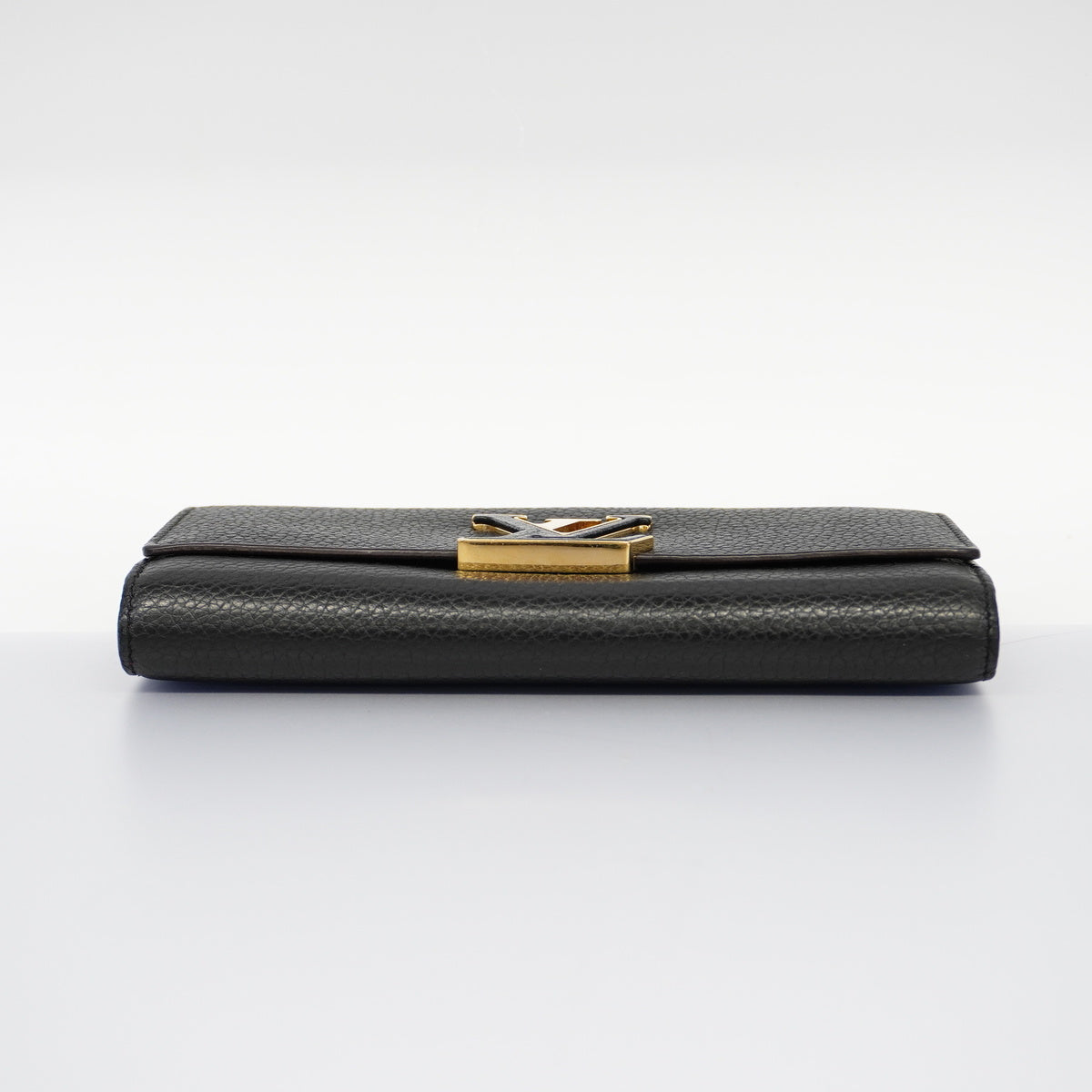 Louis Vuitton Bifold Long Wallet Taurillon Portefeuille Capucines Noir