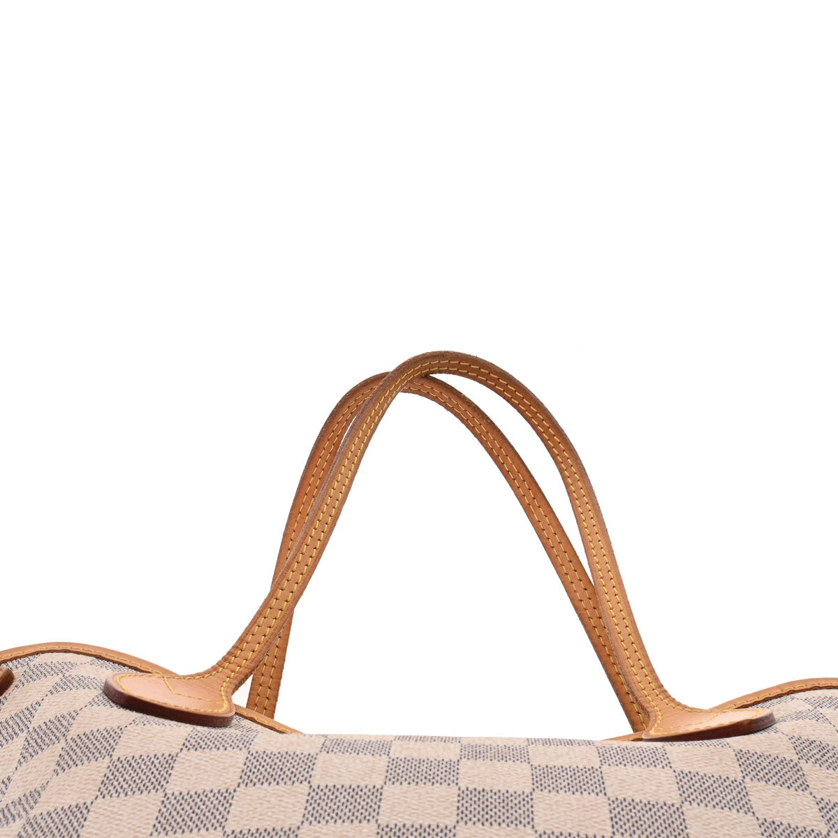 Louis Vuitton Damier Azur Neverfull PM White Canvas Handbag