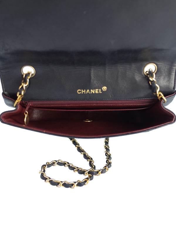 Chanel Diana Chain Shoulder Bag Black