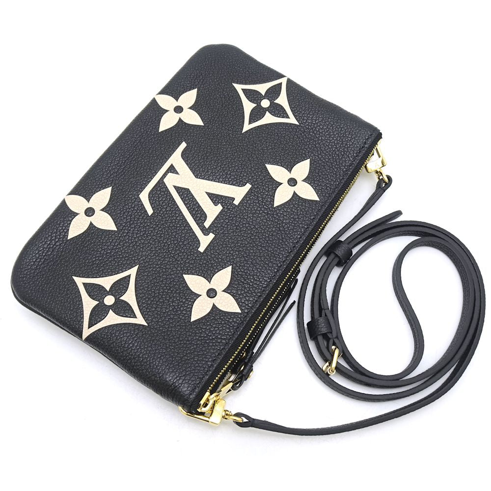 Louis Vuitton Pochette Double Zip Bicolor Monogram Empreinte Noir