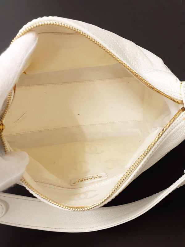 Chanel Coco Mark Semi-shoulder Bag white