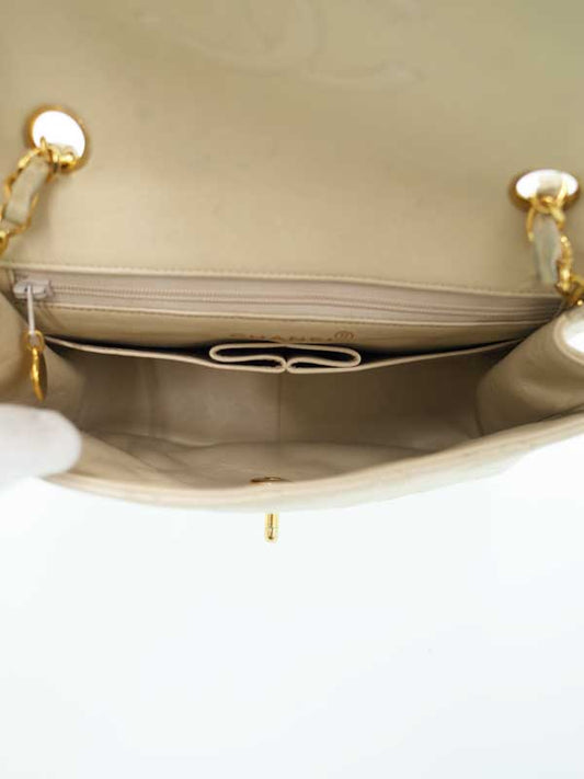 Chanel Matelasse Chain Shoulder Bag Beige