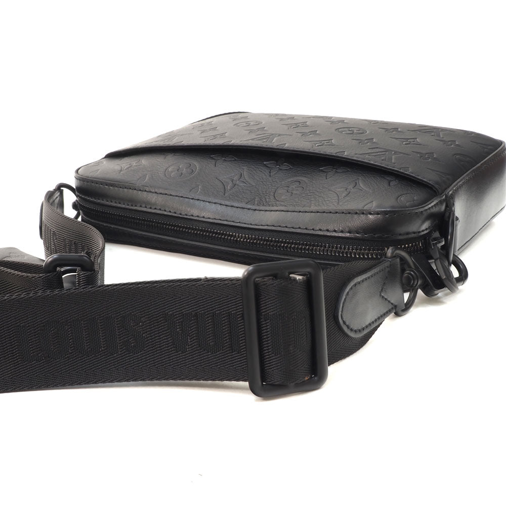 Louis Vuitton Duo Messenger Monogram Shadow Noir Crossbody Bag Shoulder Bag