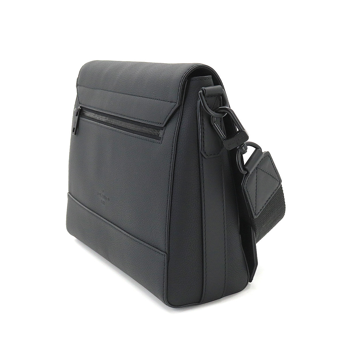Louis Vuitton Aerogram Takeoff Messenger Shoulder Bag Leather Black