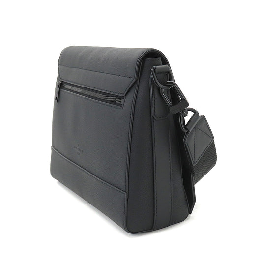 Louis Vuitton Aerogram Takeoff Messenger Shoulder Bag Leather Black