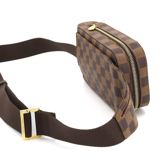Louis Vuitton Damier Geronimos Body Bag Waist Pouch Ebene Brown