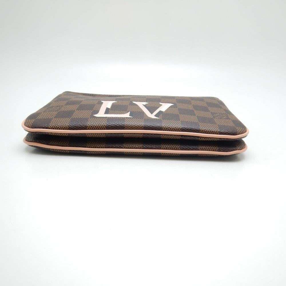 Louis Vuitton Damier Pochette Double Zip Ebene Shoulder Bag Crossbody