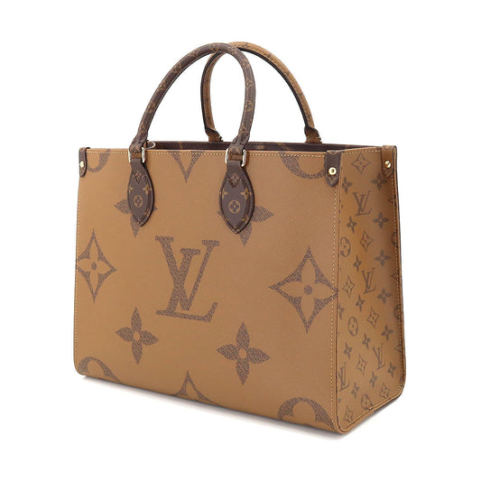 Louis Vuitton Giant Monogram On The Go MM 2 Way Tote Shoulder Bag