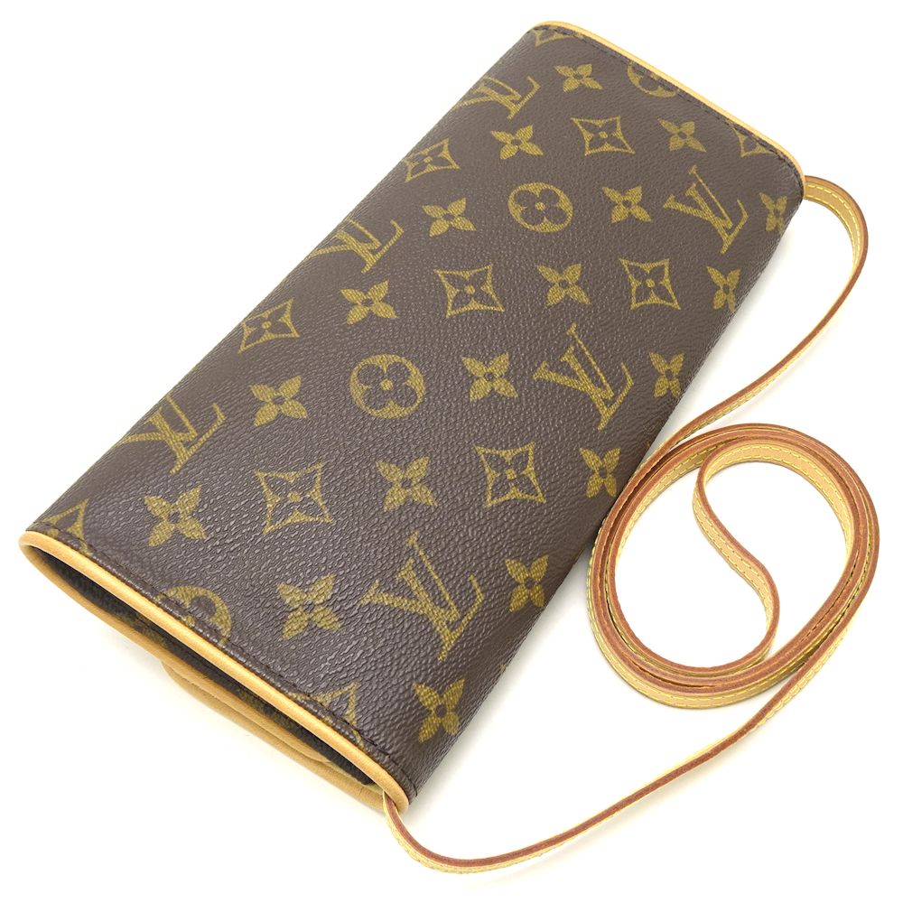 Louis Vuitton Monogram Pochette Twin GM Brown 2WAY