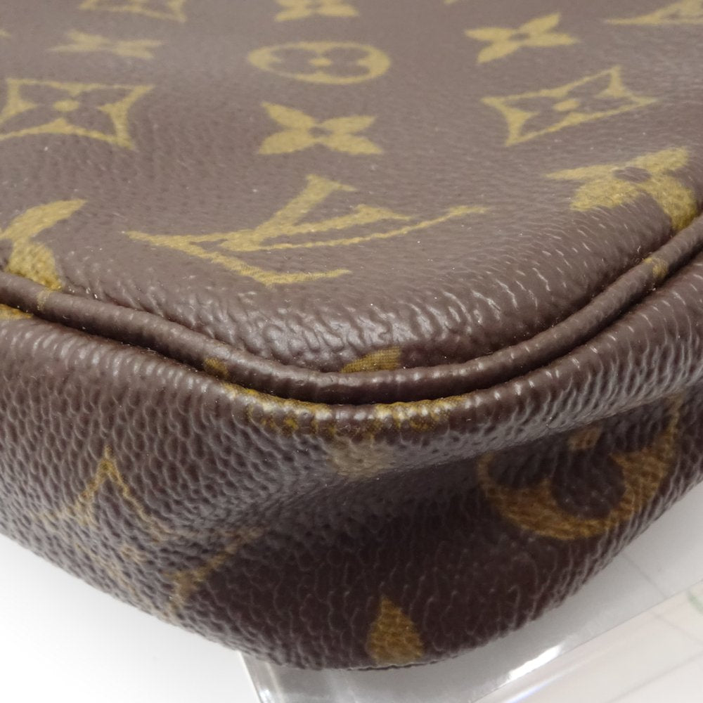 Louis Vuitton Monogram Pochette Accessoire Handbag Brown