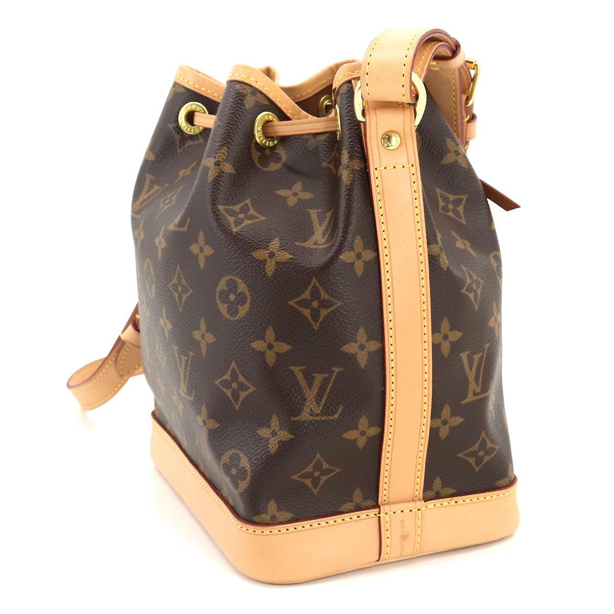 Louis Vuitton Monogram Noe BB Shoulder Bag Brown Rfid Gold Metal Fittings