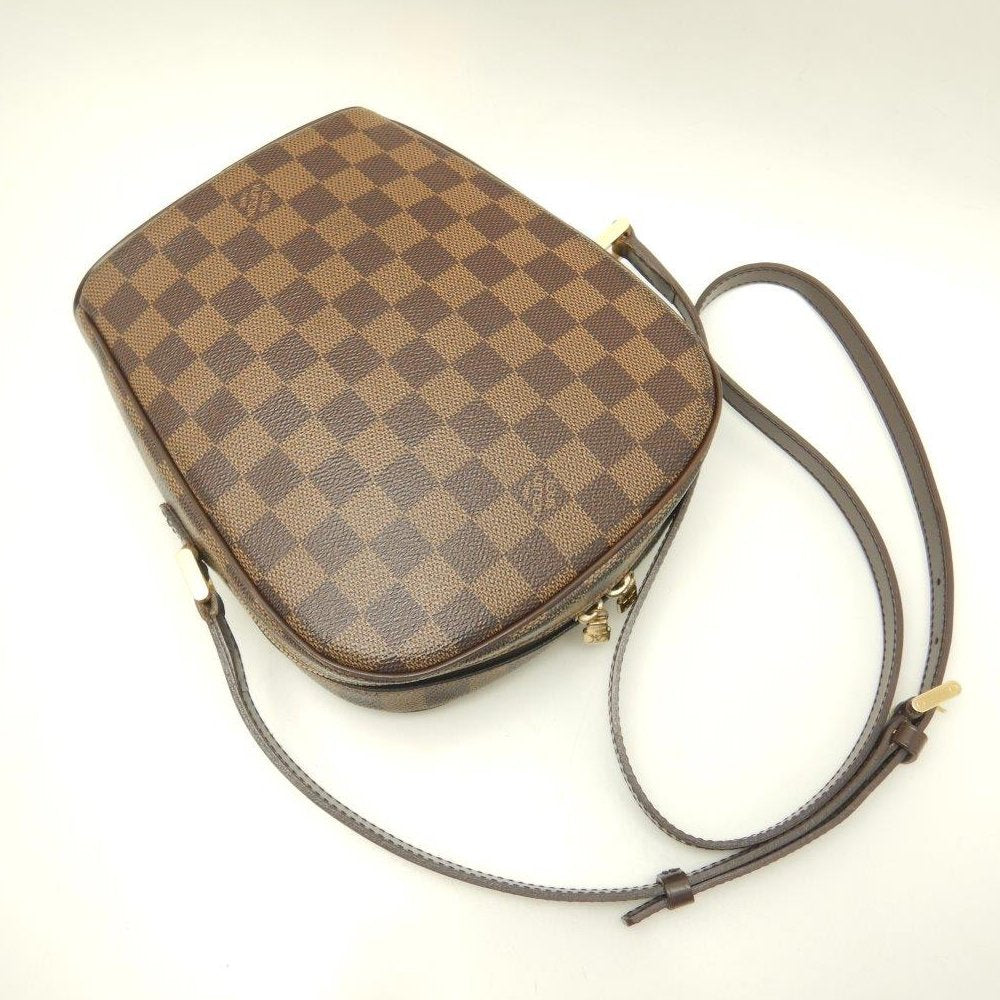 Louis Vuitton Damier Ipanema PM Ebene Shoulder Bag Brown