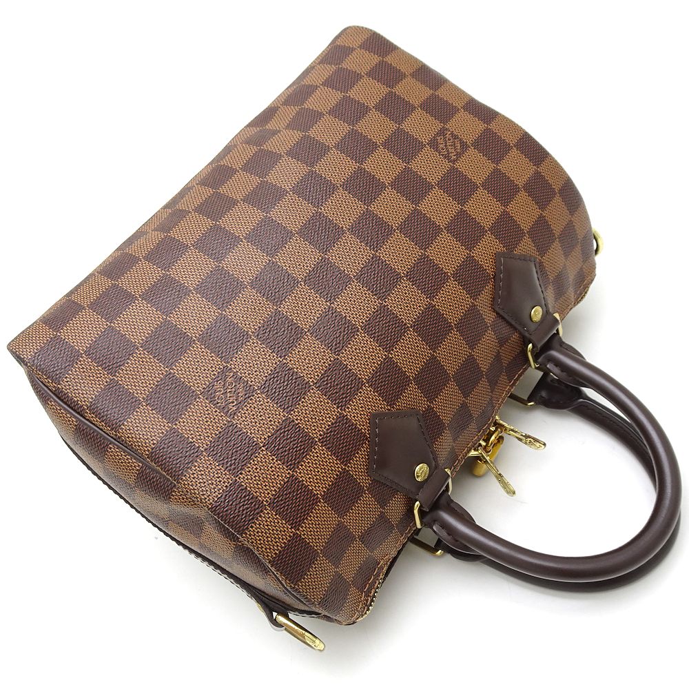 Louis Vuitton Damier Speedy Bandouliere 25 Mini Boston Bag Ebene Brown