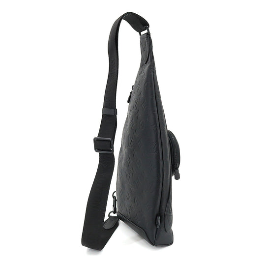 Louis Vuitton Monogram Shadow Duo Sling Bag Body Bag Leather Black