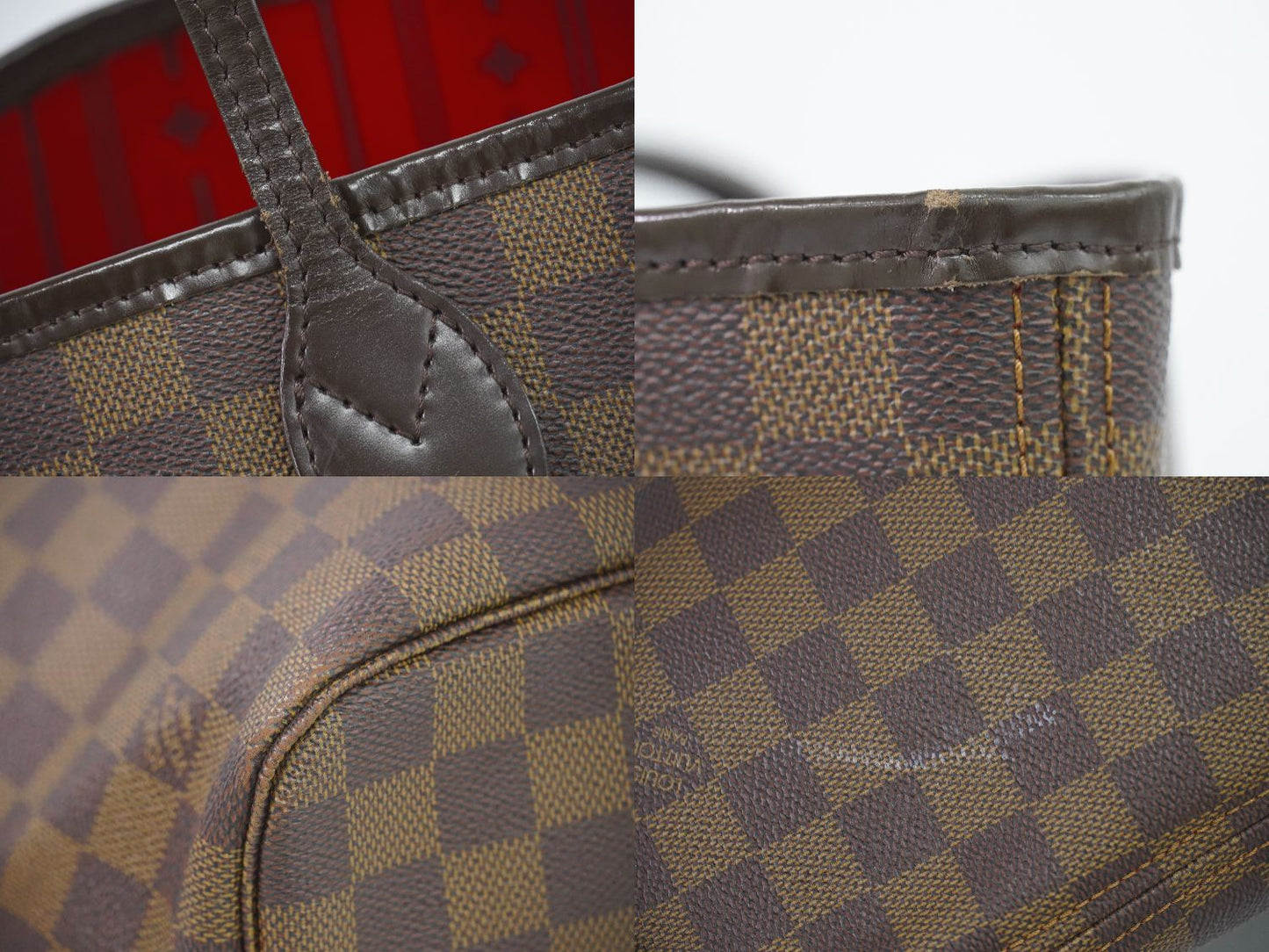 Louis Vuitton Neverfull MM Damier Ebene Tote Bag Shoulder Bag