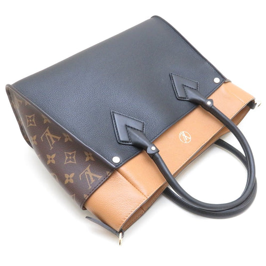 Louis Vuitton On My Side MM Calf Monogram Noir Tote Bag