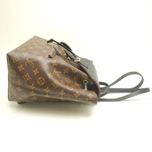 Louis Vuitton Monogram Montsouris PM Cowhide Leather Black Backpack