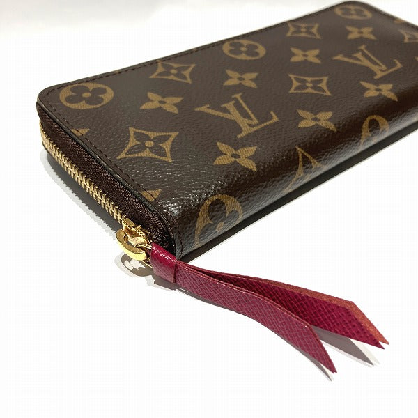 Louis Vuitton Monogram Portefeuille Clemence Fuchsia Wallet Long
