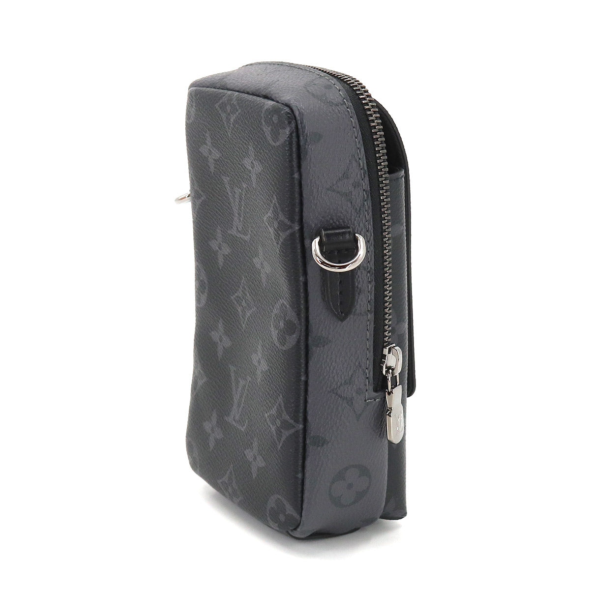 Louis Vuitton Monogram Eclipse Reverse Double Phone Pouch Shoulder Bag