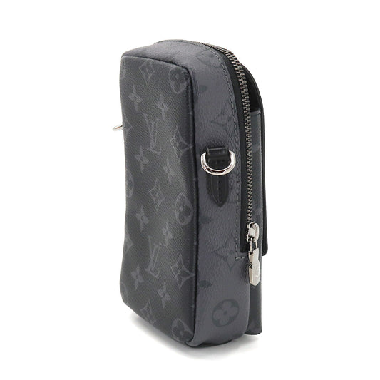 Louis Vuitton Monogram Eclipse Reverse Double Phone Pouch Shoulder Bag