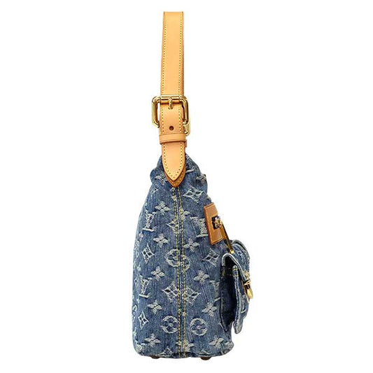 Louis Vuitton Baggy PM Monogram Denim Shoulder Bag Blue