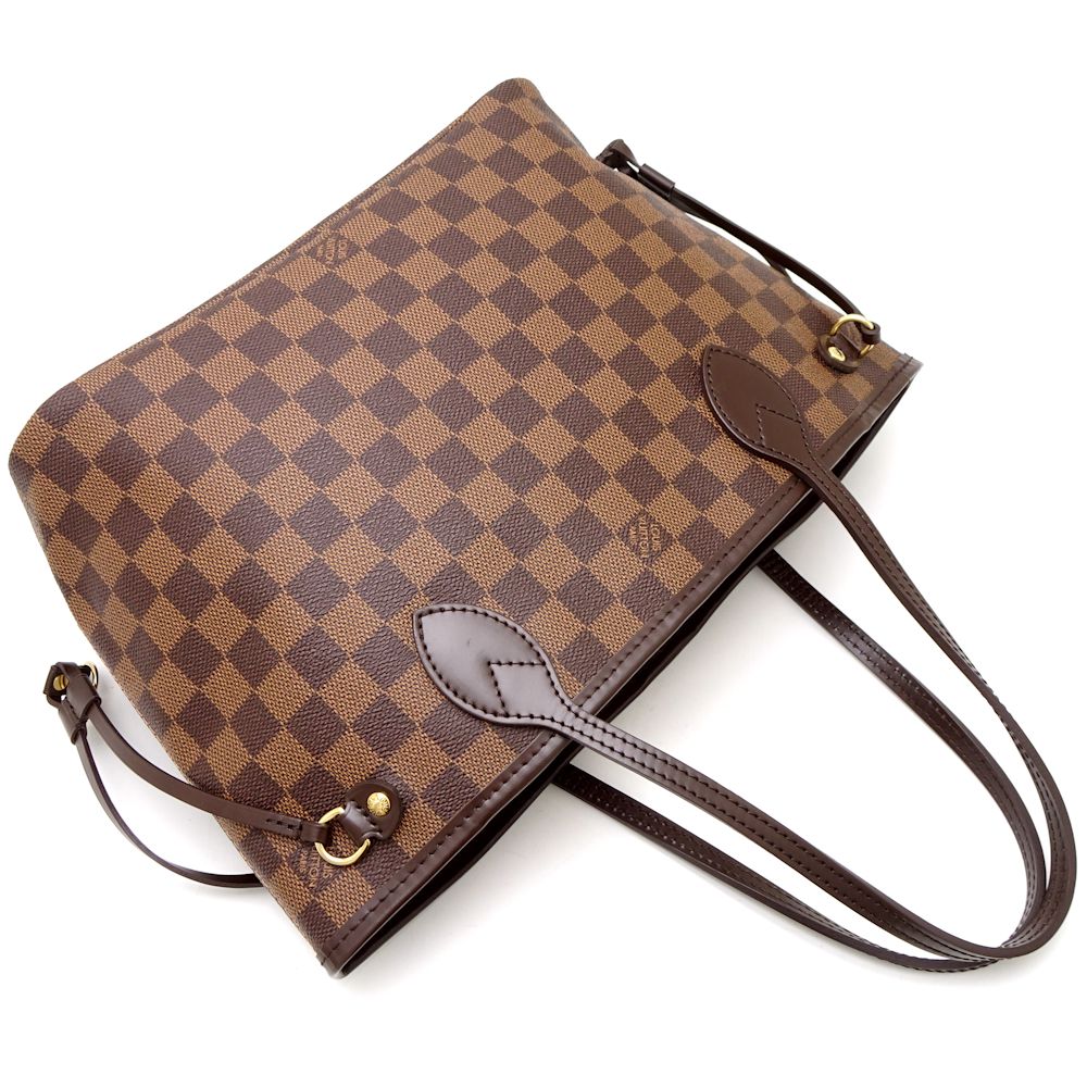 Louis Vuitton Damier Neverfull PM Ebene Tote Bag Brown