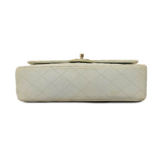 Chanel Matelasse W Flap W Chain Lambskin Light Blue
