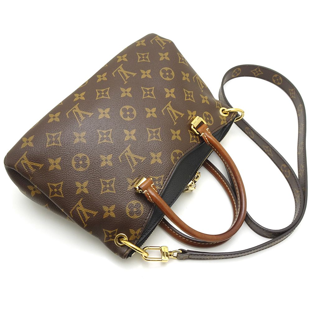 Louis Vuitton Monogram Pallas BB 2Way Bag Brown Black Noir