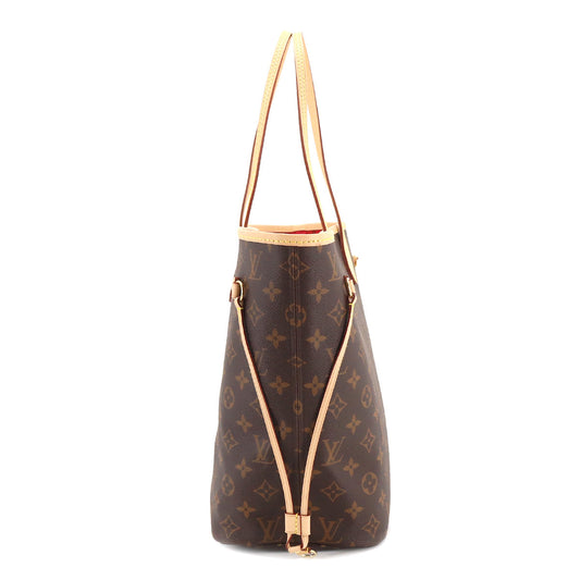 Louis Vuitton Monogram Neverfull MM Tote Bag Brown Series RFID Neverfull MM