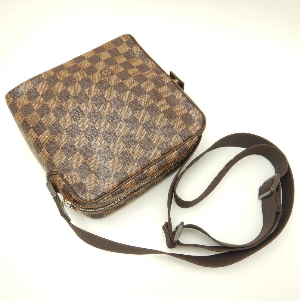 Louis Vuitton Damier Olaf PM Ebene Shoulder Bag Brown