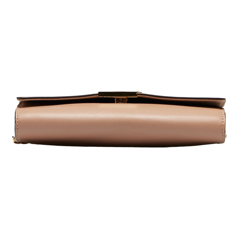 Louis Vuitton Pochette GM Chain Shoulder Bag Nude Beige Pink