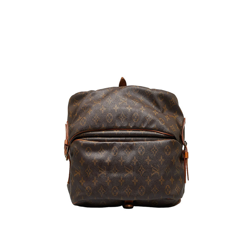 Louis Vuitton Monogram Saumur 35 Crossbody Shoulder Bag Brown