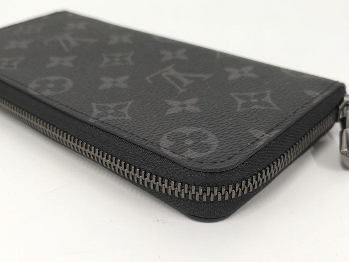 Louis Vuitton Vertical Round Zipper Long Wallet Eclipse Black