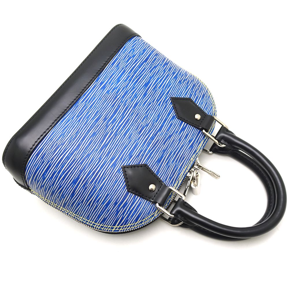 Louis Vuitton Epi Alma BB Crossbody Shoulder Bag Epi Denim Blue