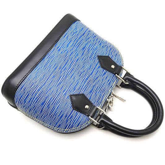 Louis Vuitton Epi Alma BB Crossbody Shoulder Bag Epi Denim Blue