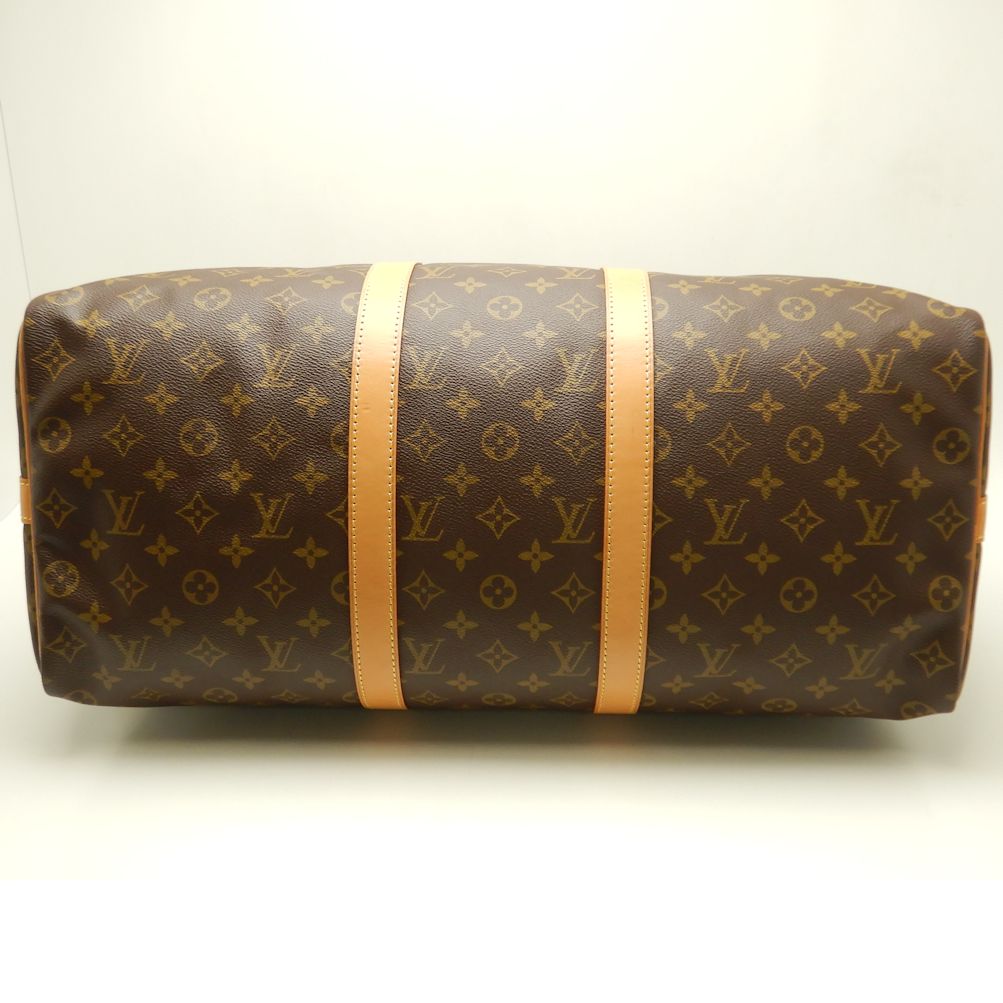 Louis Vuitton Monogram Keepall Bandouliere 50 Boston Bag Brown